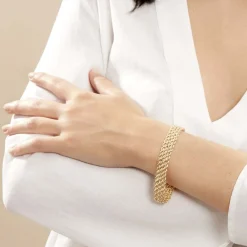 Discount Histoire d'Or Bracelet Jerry Maille Corde 4 Rangs Or Jaune