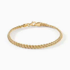 Online Histoire d'Or Bracelet Jerry Maille Corde 2 Rangs Or Jaune
