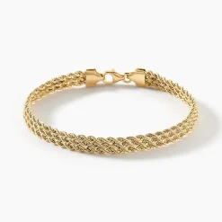 Outlet Histoire d'Or Bracelet Jerry Maille Corde 3 Rangs 1 or jaune