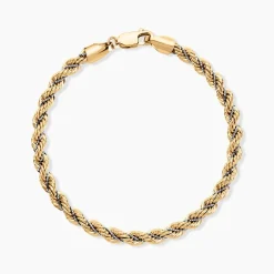 New Histoire d'Or Bracelet Jerryenne Maille Corde Et Venitienne Or Bicolore