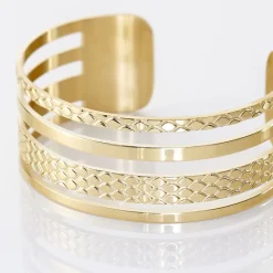 Best Histoire d'Or Bracelet Jonc Abram Acier Jaune acier doré