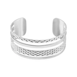 Histoire d'Or Bracelet Jonc Abram acier blanc