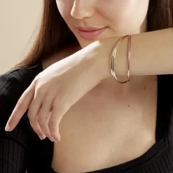 Histoire d'Or Bracelet Jonc Annie-france Plaqué Or Tricolore* Bracelets|Bracelets Joncs