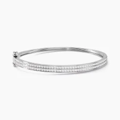 Histoire d'Or Bracelet Jonc Carinne Argent Blanc Oxyde De Zirconium* Bracelets|Bracelets Joncs