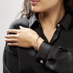 Histoire d'Or Bracelet Jonc Carinne Argent Blanc Oxyde De Zirconium* Bracelets|Bracelets Joncs