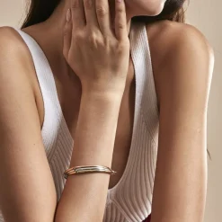 Histoire d'Or Bracelet Jonc Catalin 3 Fils Flexibles Or Tricolore* Bracelets|Bracelets Joncs