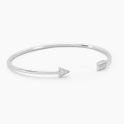 Sale Histoire d'Or Bracelet Jonc Danae Argent Blanc Oxyde De Zirconium