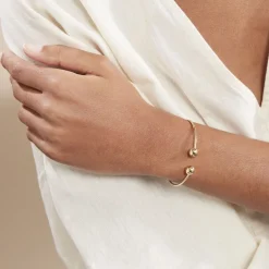 Discount Histoire d'Or Bracelet Jonc Davina Boules Or Jaune