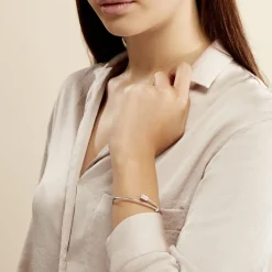 Histoire d'Or Bracelet Jonc Fabienna Argent Blanc