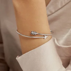 Histoire d'Or Bracelet Jonc Fabienna Argent Blanc