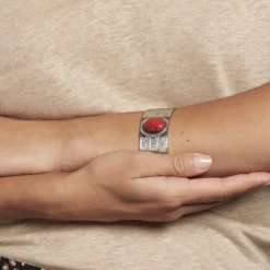 IMAGINE Bracelet Jonc Segolene Acier Blanc Pierre De Synthese* Bracelets|Bracelets Fantaisie