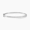 Best Histoire d'Or Bracelet Jonc Laurianne Argent Blanc Oxyde De Zirconium
