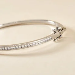 Best Histoire d'Or Bracelet Jonc Laurianne Argent Blanc Oxyde De Zirconium