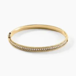 Discount Histoire d'Or Bracelet Jonc Marie-baptistine Plaqué Or Jaune Oxyde De Zirconium