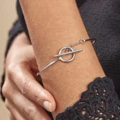 Online Histoire d'Or Bracelet Jonc Marie-capucine Argent Blanc