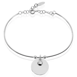 Histoire d'Or Bracelet Jonc Paula Argent Blanc Oxyde De Zirconium* Bijoux Personnalisés|Bracelets