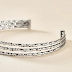 Hot Histoire d'Or Bracelet Jonc Rachelle Argent Blanc