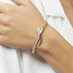 Histoire d'Or Bracelet Jonc Reyyanae Plaqué Or Jaune Oxyde De Zirconium* Bracelets|Bracelets Joncs