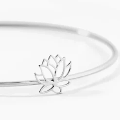 Hot Histoire d'Or Bracelet Jonc Rosita Argent Blanc