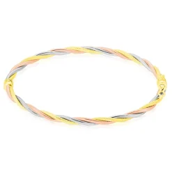 Discount Histoire d'Or Bracelet Jonc Temani Or Tricolore