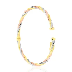 Discount Histoire d'Or Bracelet Jonc Temani Or Tricolore