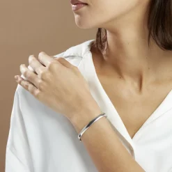 Clearance Histoire d'Or Bracelet Jonc Thaira Argent Blanc