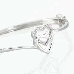 Histoire d'Or Bracelet Jonc Veronike Argent Blanc Oxyde De Zirconium* Bracelets|Bracelets Joncs