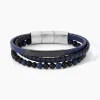JOURDAN Bracelet Hercule Cuir Multicolore Onyx Lapis Lazuli* Bracelets