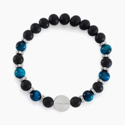 JOURDAN Bracelet Homme 1921 Acier Blanc 艙il De Tigre Onyx* Bracelets|Bracelets Fantaisie