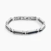 JOURDAN Bracelet Homme El Castillo Acier Bicolore Noir Et Blanc* Bracelets|Bracelets Fantaisie