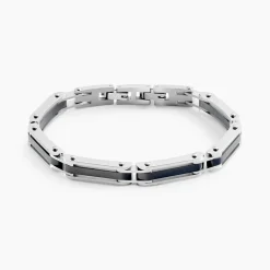 JOURDAN Bracelet Homme El Castillo Acier Bicolore Noir Et Blanc* Bracelets|Bracelets Fantaisie