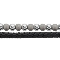 Outlet JOURDAN Bracelet Pheonix Cuir Noir