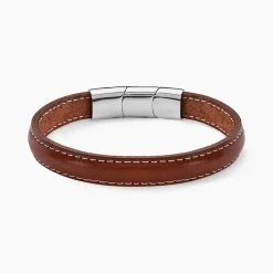 Hot JOURDAN Bracelet Rupert Cuir Marron