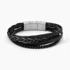 Hot JOURDAN Bracelet Tex Cuir Noir Onyx