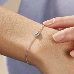 Online Histoire d'Or Bracelet Laurine De Zirconium argent blanc oxyde