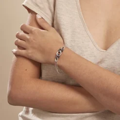 Histoire d'Or Bracelet Link Argent Blanc Céramique Et Oxyde De Zirconium* Bracelets