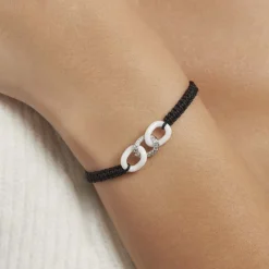 Histoire d'Or Bracelet Link Argent Blanc Oxyde De Zirconium Et Céramique* Bracelets|Bracelets Fantaisie