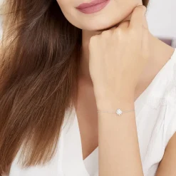 New Histoire d'Or Bracelet Lorraine De Zirconium argent blanc oxyde