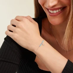 Histoire d'Or Bracelet Lottie Argent Blanc Turquoise* Bracelets|Bracelets Fantaisie