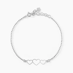 New Histoire d'Or Bracelet Love Love Argent Blanc
