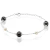 Histoire d'Or Bracelet Lucia Cera Argent Blanc Perle De Culture Et Céramique* Bracelets|Bracelets Fantaisie