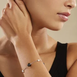 Histoire d'Or Bracelet Lucia Cera Argent Blanc Perle De Culture Et Céramique* Bracelets|Bracelets Fantaisie