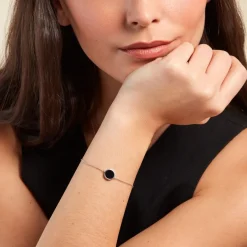 Histoire d'Or Bracelet Lunatique Argent Blanc Malachite Onyx* Bracelets|Bracelets Fantaisie