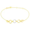 Hot Histoire d'Or Bracelet Lutzele Or Bicolore Oxyde De Zirconium