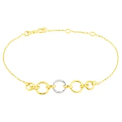 Hot Histoire d'Or Bracelet Lutzele Or Bicolore Oxyde De Zirconium