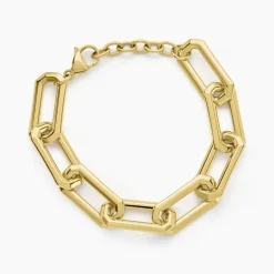 New Histoire d'Or Bracelet Lyre Acier Jaune
