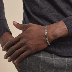 Online Histoire d'Or Bracelet Maille Argent Nazima