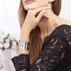 Histoire d'Or Bracelet Manchette Adaline Acier Blanc* Bracelets|Bracelets Fantaisie