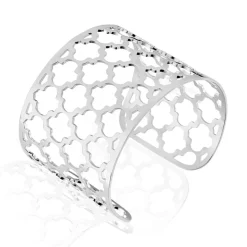 Outlet Histoire d'Or Bracelet Manchette Nevenka Acier Blanc acier argenté