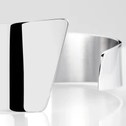 New Histoire d'Or Bracelet Manchette Signature Acier Blanc